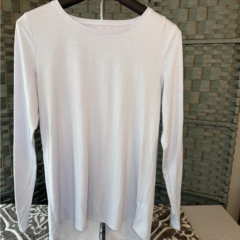 Athleta Sky Blue Ribbed Shirt